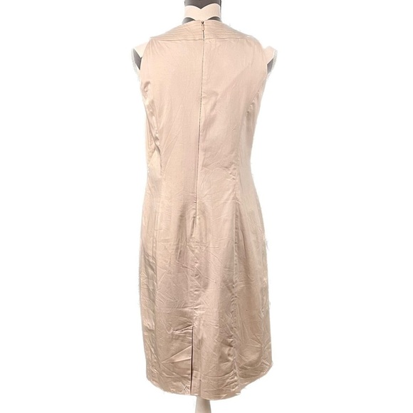 LAST CHANCE! Willi Smith Sleeveless Khaki Dress - Size 8 - Picture 4 of 8